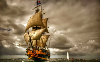 4K Ultra HD Sailboat — Twilight Voyage | 4986x2785 | Wallpaper Abyss
