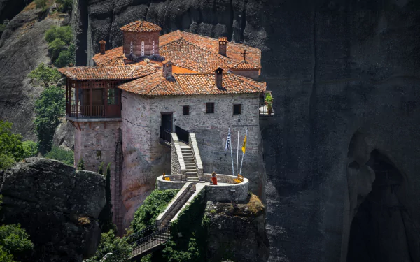 religious Meteora HD Desktop Wallpaper | Background Image