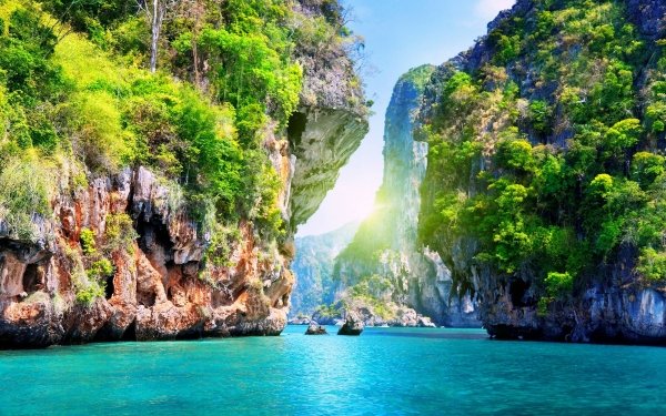 Earth Lagoon Tropics Thailand Sun Bay HD Wallpaper | Background Image