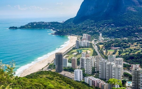 Man Made Rio De Janeiro Cities Brazil Sea Seashore Coast Beach HD Wallpaper | Background Image