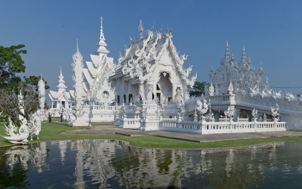 Religious Wat Rong Khun Temples Chiang Rai Thailand HD Wallpaper | Background Image