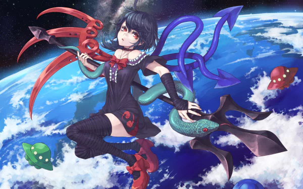 Nue Houjuu Anime Touhou HD Desktop Wallpaper | Background Image