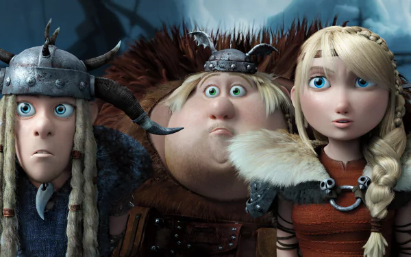 Tuffnut (How to Train Your Dragon) Astrid (How to Train Your Dragon) Fishlegs (How to Train Your Dragon) movie How to Train Your Dragon 2 HD Desktop Wallpaper | Background Image