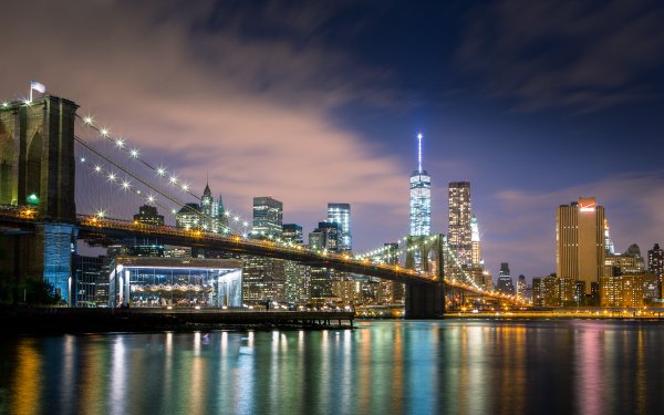 Man Made New York Cities United States Bridge Brooklyn Bridge Manhattan HD Wallpaper | Background Image