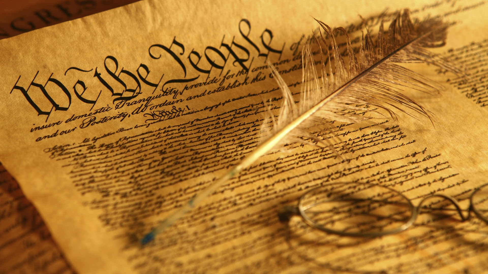 We The People US Constitution HD POSTER