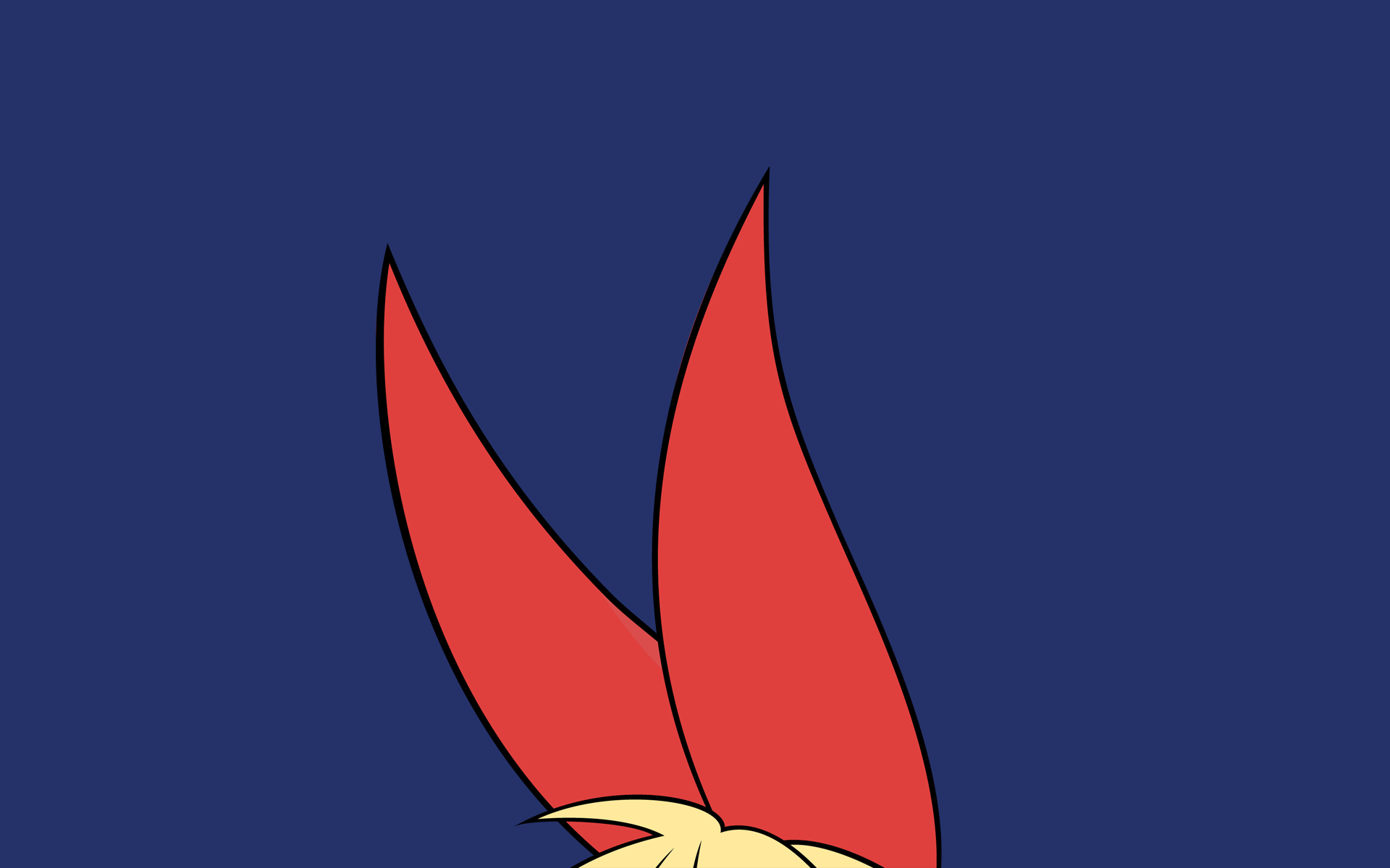 HD anime wallpaper featuring a Nisekoi character with large red bunny ears against a solid dark blue background.