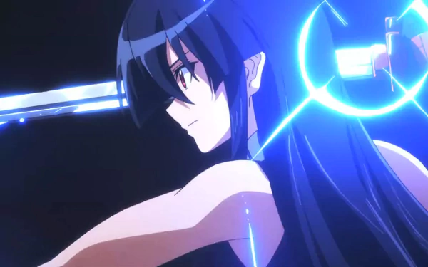 HD desktop wallpaper featuring Akame from Akame ga Kill! as she draws her sword, showcasing her fierce determination and skill.