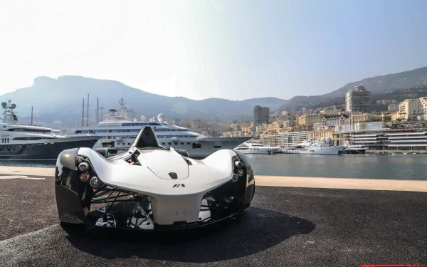 city dock ship car race car vehicle BAC Mono HD Desktop Wallpaper | Background Image
