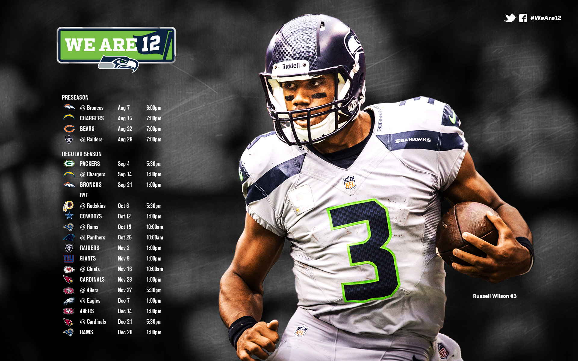 Download Action Green Seahawks Wallpaper