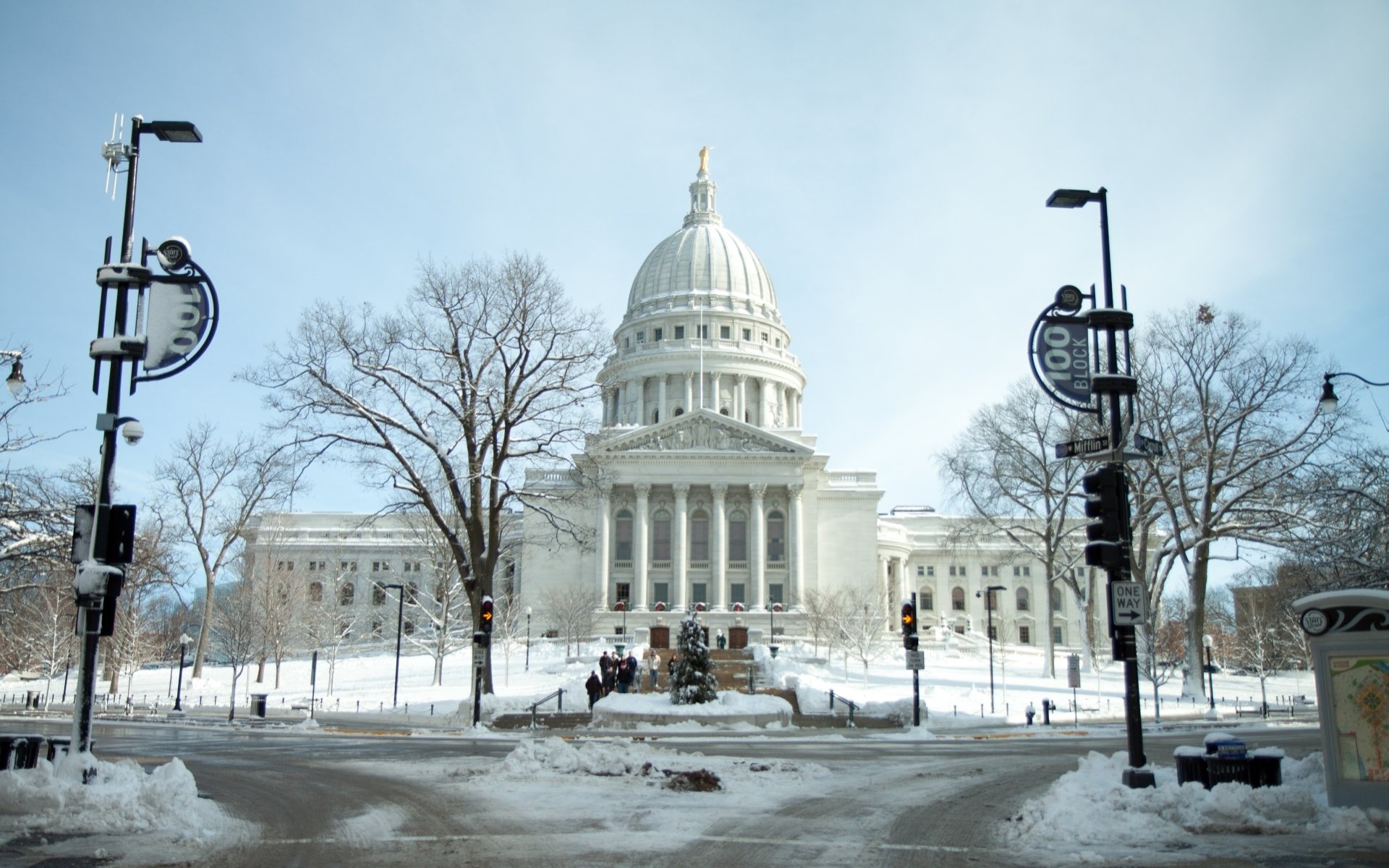 Download Man Made Wisconsin State Capitol HD Wallpaper