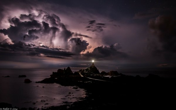Man Made Lighthouse Seashore Sea Sunset Cloud HD Wallpaper | Background Image