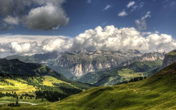 Earth Mountain Mountains Cloud Forest Hill Alps Italy HD Wallpaper | Background Image