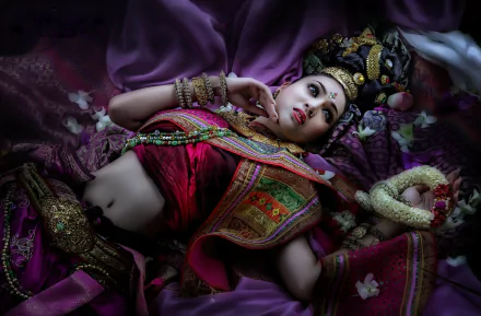 petal national dress Thai woman asian HD Desktop Wallpaper | Background Image