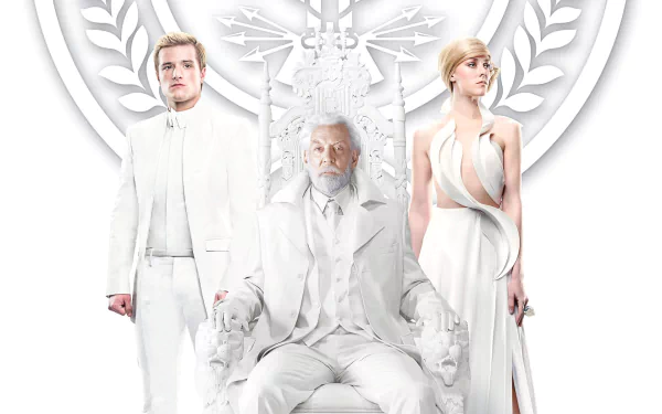 Jena Malone Johanna Mason Josh Hutcherson Peeta Mellark Donald Sutherland President Snow movie The Hunger Games: Mockingjay - Part 1 HD Desktop Wallpaper | Background Image