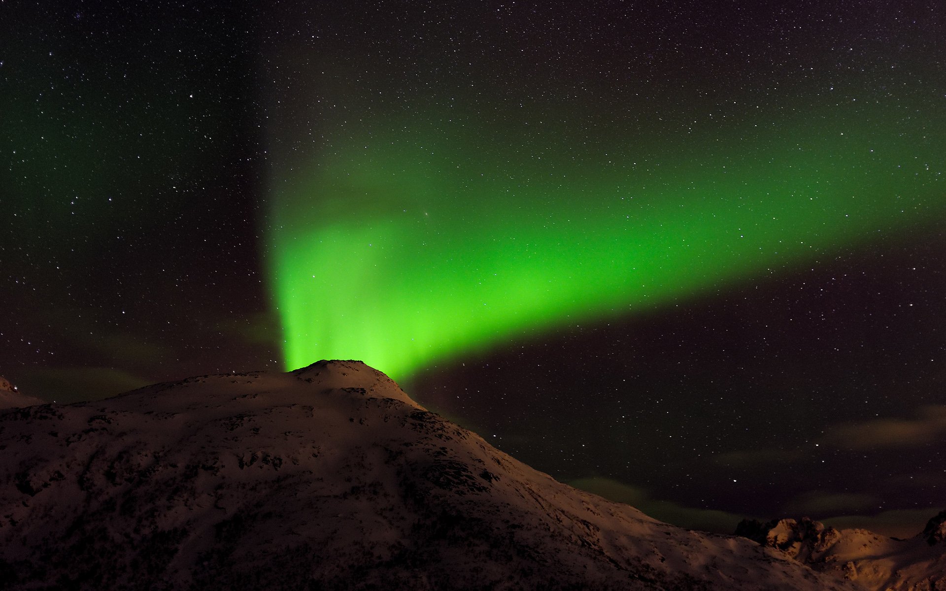 Download Snow Night Nature Aurora Borealis Night Snow HD Wallpaper