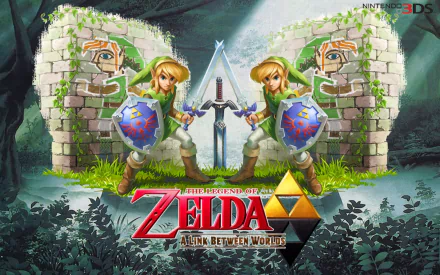 HD desktop wallpaper and background featuring artwork from The Legend Of Zelda: A Link Between Worlds for the Nintendo 3DS.