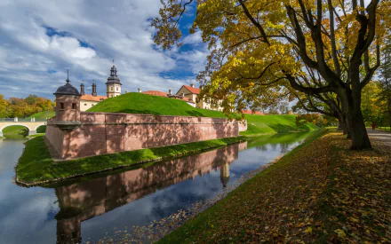 man made Nesvizh Castle HD Desktop Wallpaper | Background Image