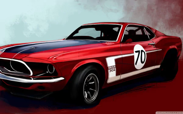 fastback muscle car vehicle Ford Mustang Boss 302 HD Desktop Wallpaper | Background Image