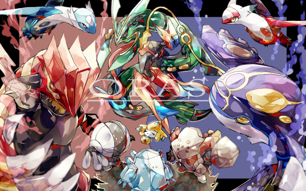 Video Game Pokémon: Omega Ruby and Alpha Sapphire Pokémon Groudon Kyogre Rayquaza Latios Latias Regice Regirock Registeel Jirachi HD Wallpaper | Background Image