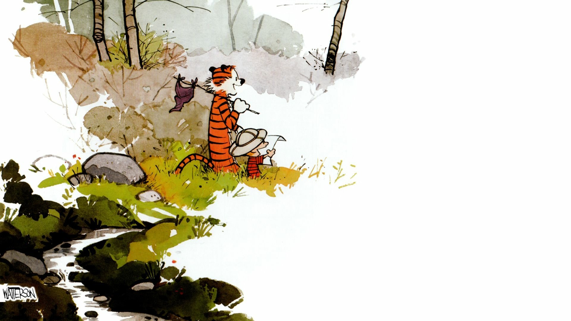 calvin and hobbes wallpaper dancing