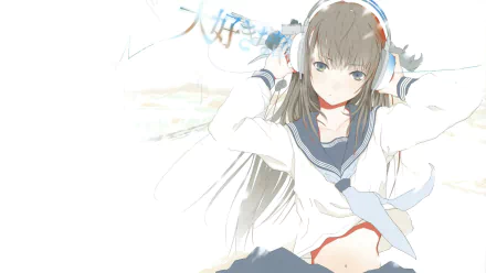 Anime headphones HD Desktop Wallpaper | Background Image