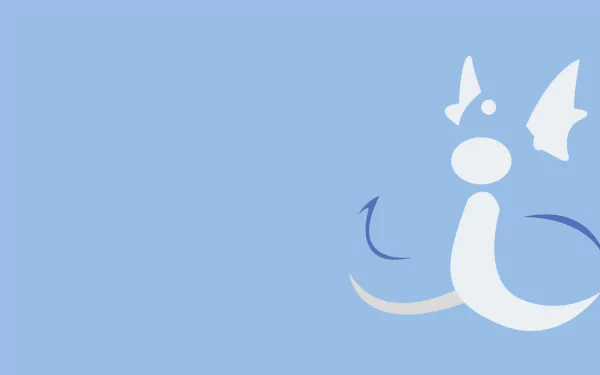 minimalist Dratini (Pokémon) video game Pokemon Minimalist Gaming HD Desktop Wallpaper | Background Image