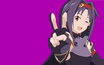 Yuuki Konno, girl with purple hair, SAO, manga, Sword Art Online, Konno Yuki,  HD wallpaper