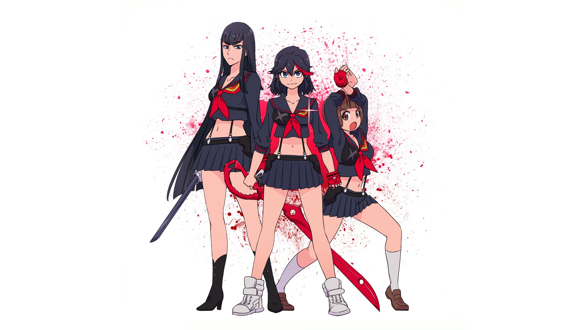 Epic Kill La Kill HD Wallpaper: Mako, Satsuki, and Ryūko Unite!