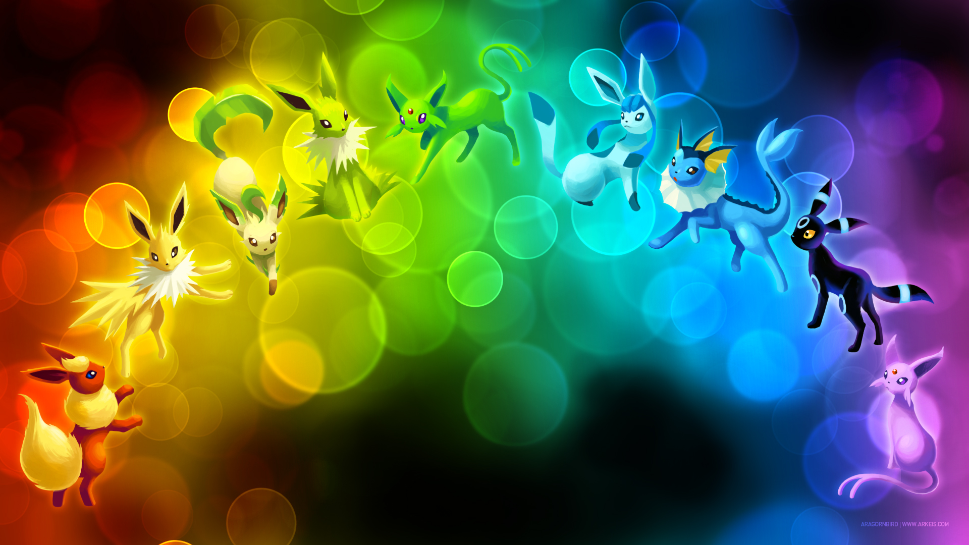 Pokemon, leafeon, green, plant, HD wallpaper