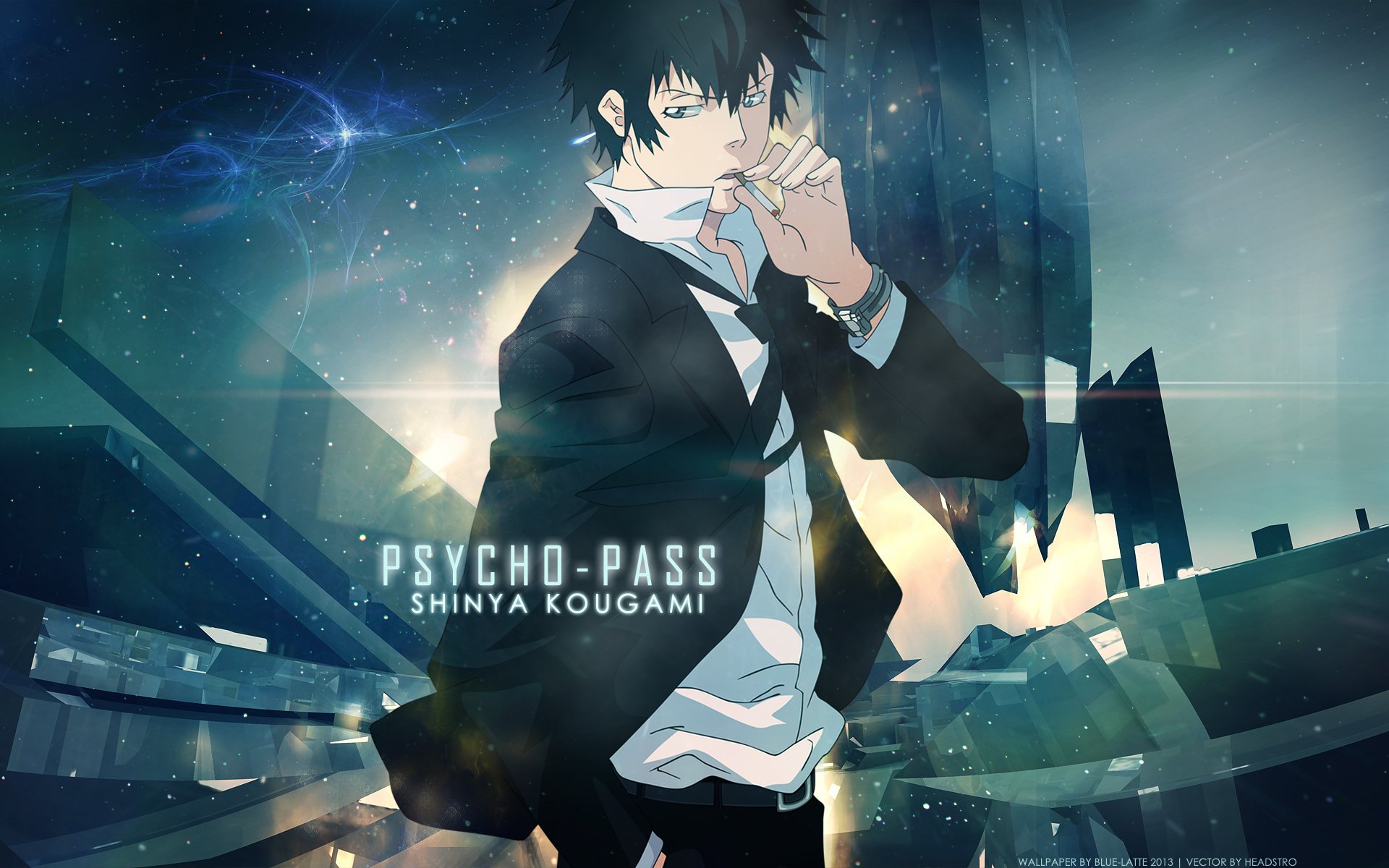 Shinya Kogami Smoking 高清壁纸 桌面背景 19x10