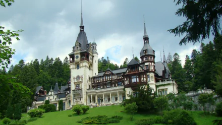 Romania man made Peles Castle HD Desktop Wallpaper | Background Image