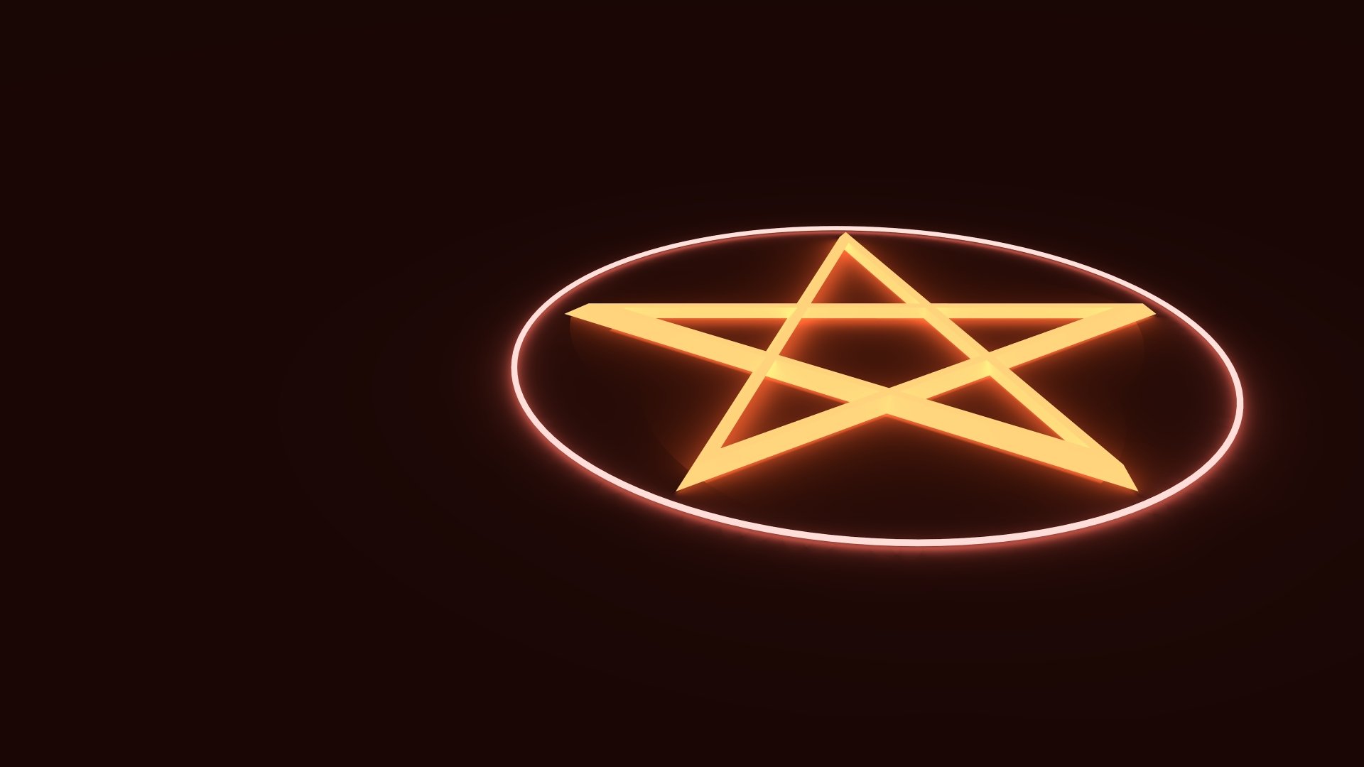 pentagram glowing orange by viktik