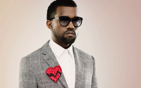 High-definition desktop wallpaper featuring a man in sunglasses and a grey suit with a red heart design, providing a stylish background.