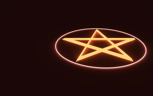  pentagram glowing orange