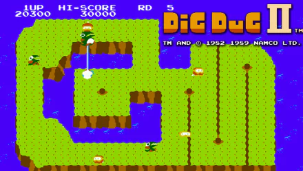 video game Dig Dug II: Trouble in Paradise HD Desktop Wallpaper | Background Image