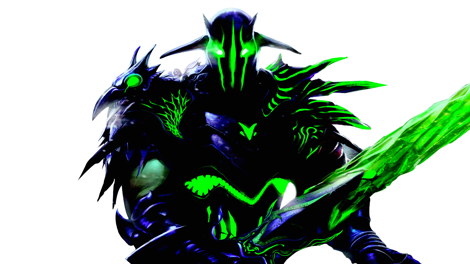Черно зеленый демон