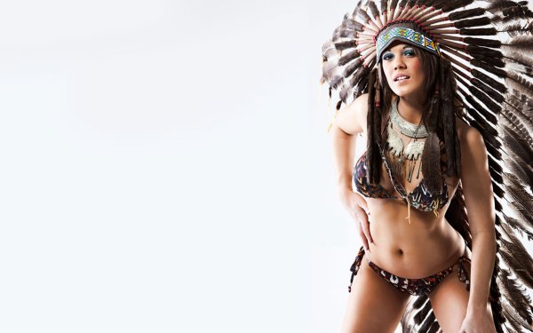 Women Model Models Feather Native American HD Wallpaper | Background Image