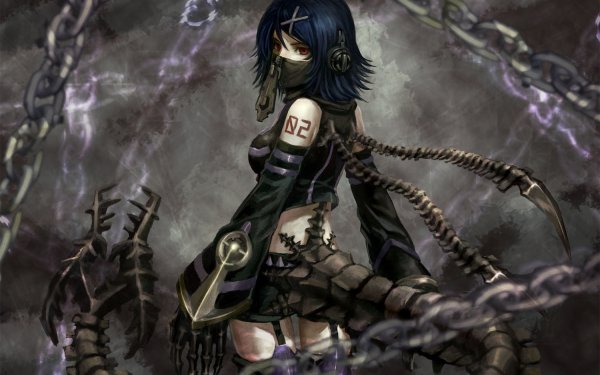 Anime Vocaloid Dark Rin Kagamine Black HD Wallpaper | Background Image