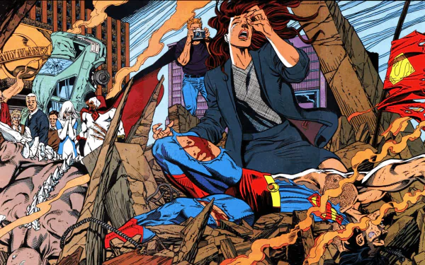 Comic The Death of Superman HD Desktop Wallpaper | Background Image