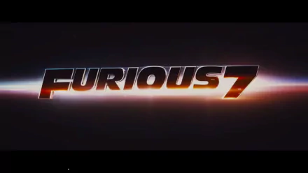 HD desktop wallpaper featuring the title Furious 7, showcasing bold, dynamic lettering against a sleek background, capturing the essence of the action-packed movie.