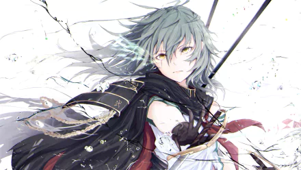 A high-definition desktop wallpaper of Kiso from the anime Kantai Collection, featuring intricate details and vibrant colors, showcasing the character with a captivating gaze and flowing hair.