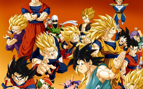 Anime Dragon Ball Z Dragon Ball Majin Buu Gohan Goku Goten Trunks Vegeta Videl HD Wallpaper | Background Image