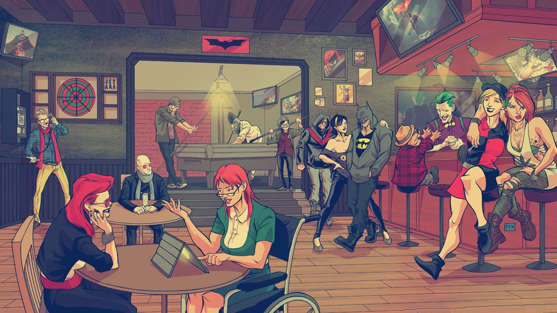 Download Poison Ivy Harley Quinn Joker Comic Batman HD Wallpaper