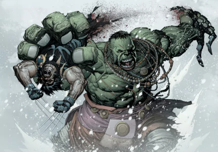 Comic ultimate wolverine vs. hulk HD Desktop Wallpaper | Background Image