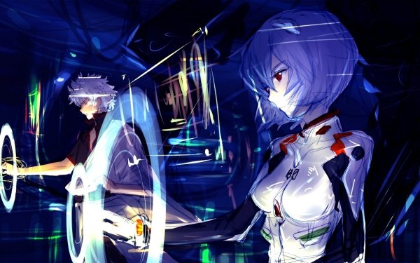 Anime Crossover Rei Ayanami Gintama Neon Genesis Evangelion Gintoki Sakata HD Wallpaper | Background Image