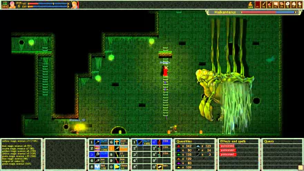 HD desktop wallpaper of Unepic game featuring character navigating through a dungeon-like environment with UI elements displayed.