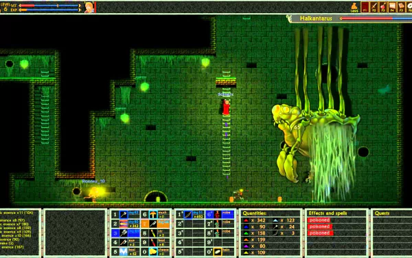 HD desktop wallpaper of Unepic game featuring character navigating through a dungeon-like environment with UI elements displayed.