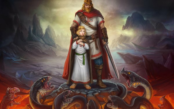 Fantasy Warrior Sword Child Creature HD Wallpaper | Background Image