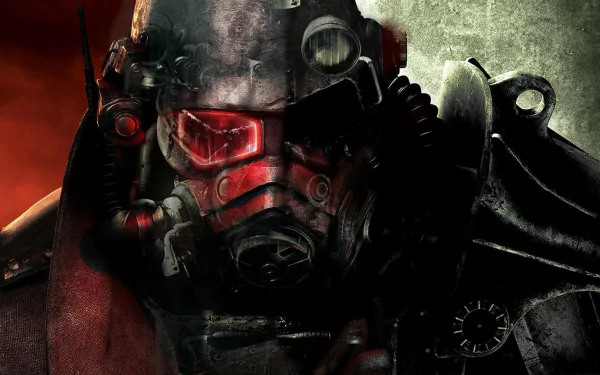 A striking HD wallpaper featuring the iconic imagery of the New California Republic from the Fallout universe, blending elements from Fallout 3 and Fallout: New Vegas.