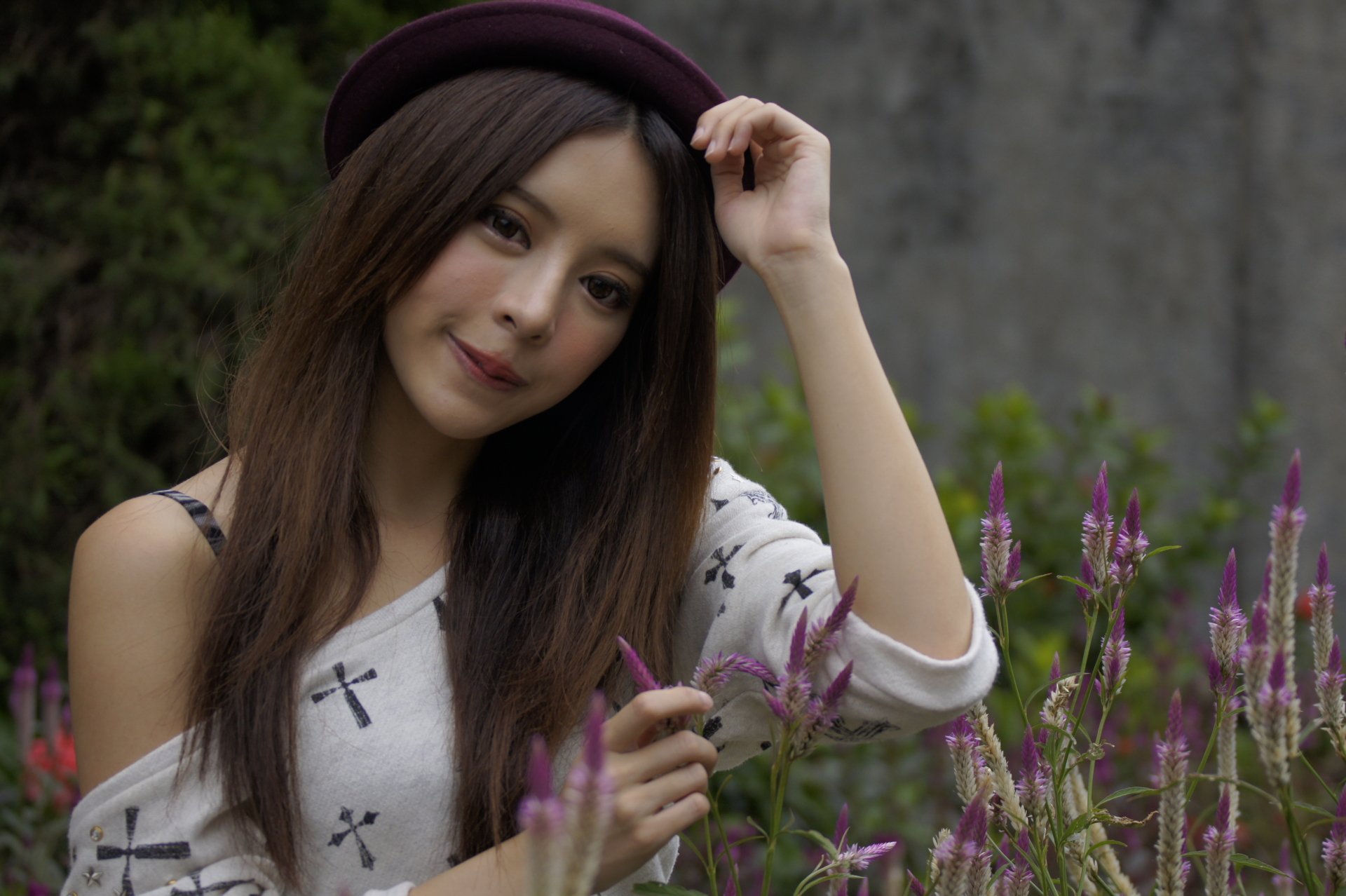 Download Hong Kong Park Hat Smile Face Taiwanese Asian Model Julie ...
